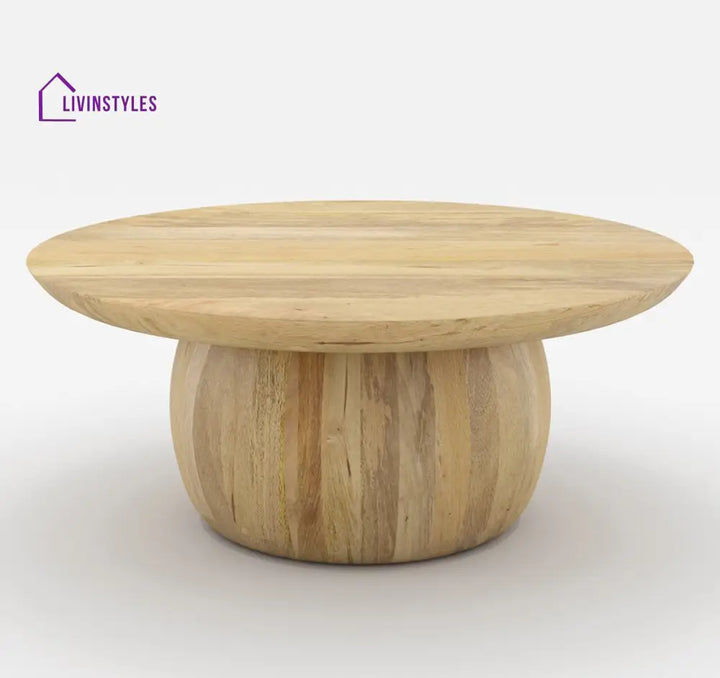 Gatik Solid Wood Round Top Coffee Table