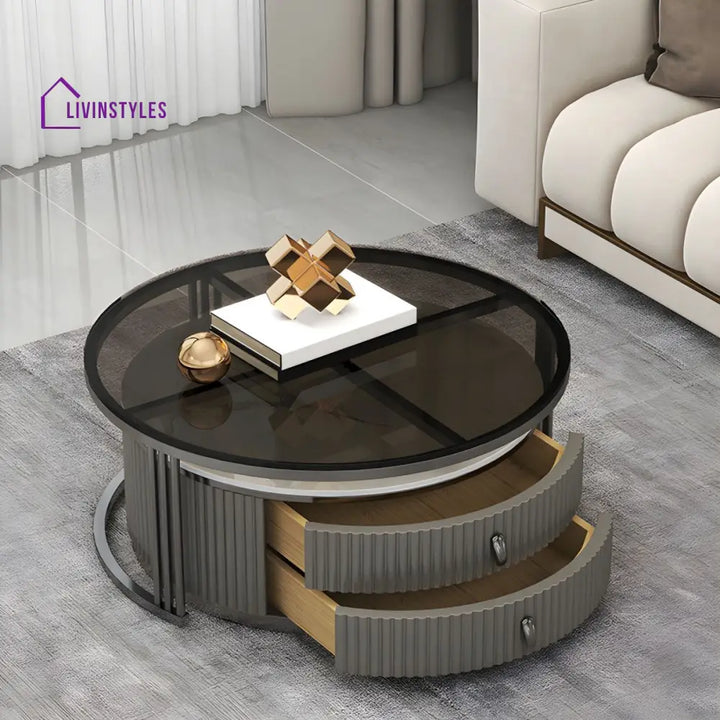 Gaurav Stainless Steel Frame Coffee Table for Living Room