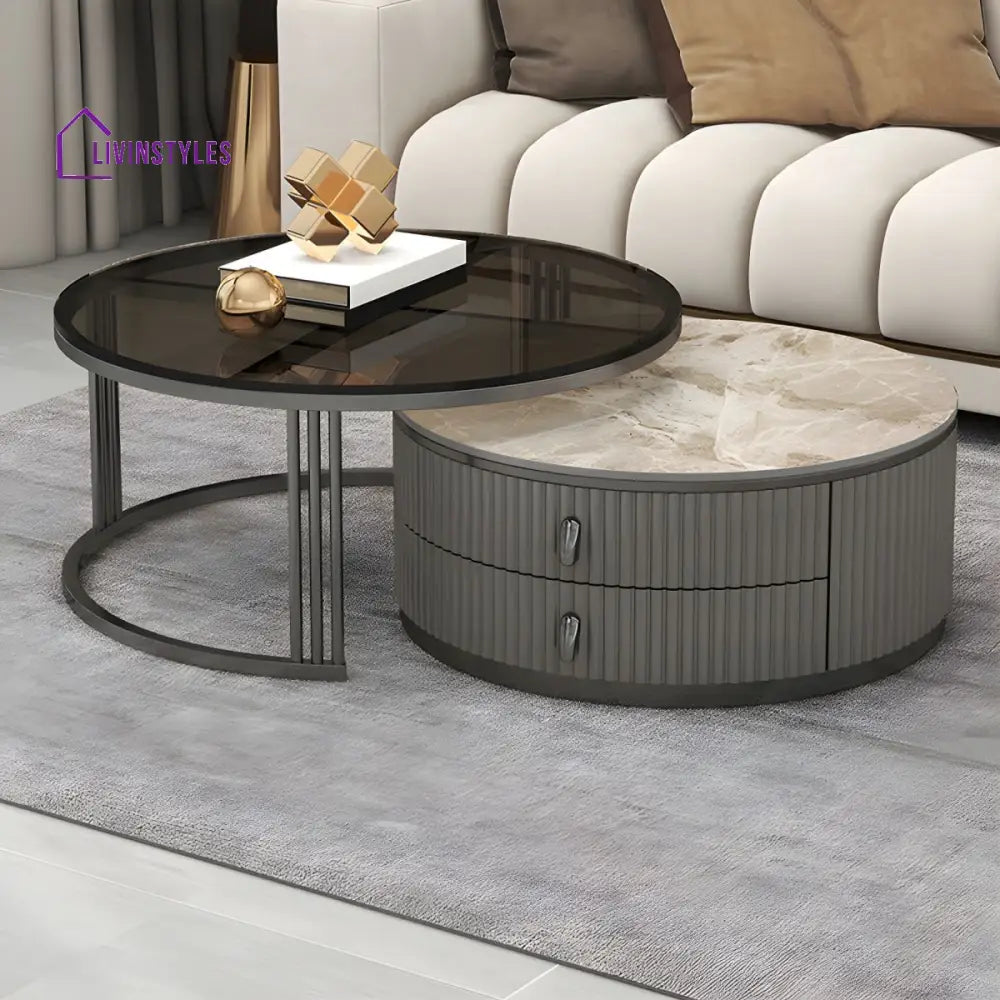 Gaurav Stainless Steel Frame Coffee Table for Living Room