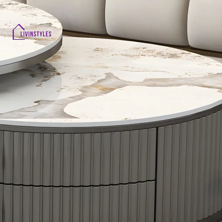 Gaurav Stainless Steel Frame Coffee Table for Living Room