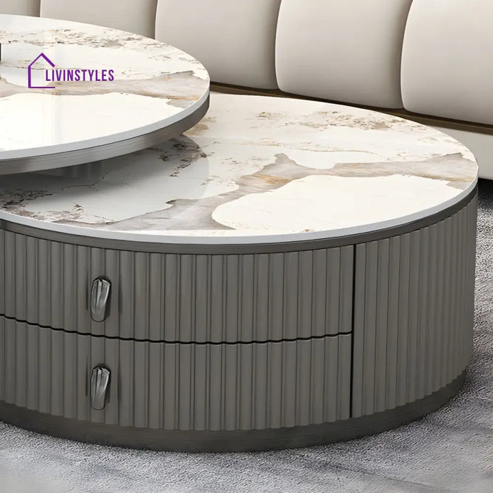 Gaurav Stainless Steel Frame Coffee Table for Living Room