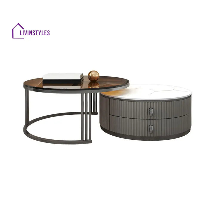 Gaurav Stainless Steel Frame Coffee Table for Living Room