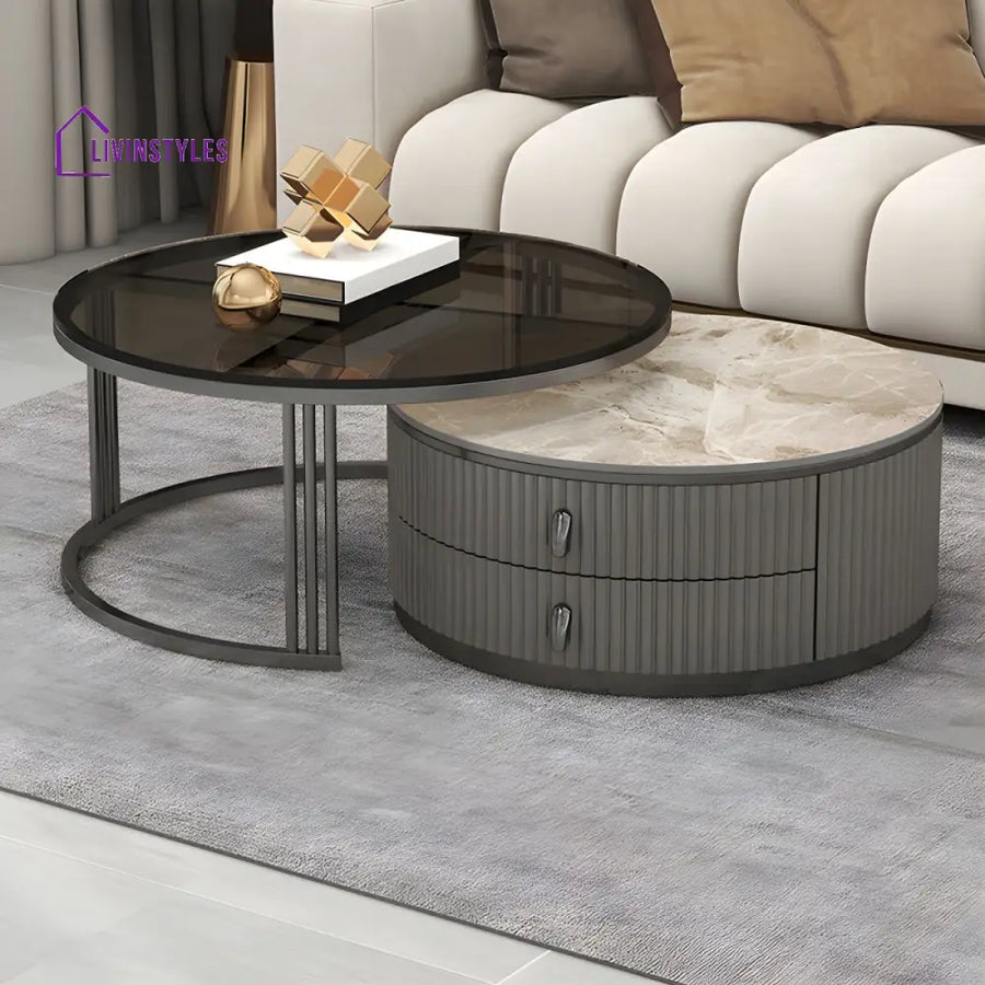 Gaurav Stainless Steel Frame Coffee Table for Living Room