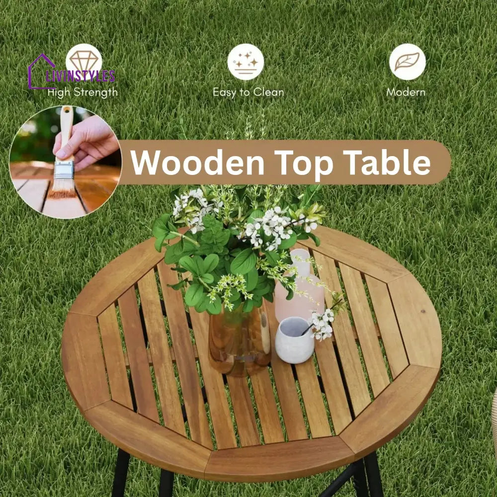 Gauravi Premium Outdoor Rope Bar Set With a High-Top Round Table - Bar Set