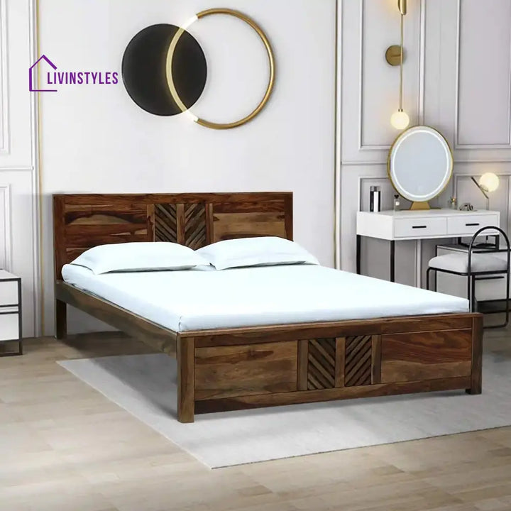 Elista Solid Sheesham Wood Beds Queen / Teak Bed without storage