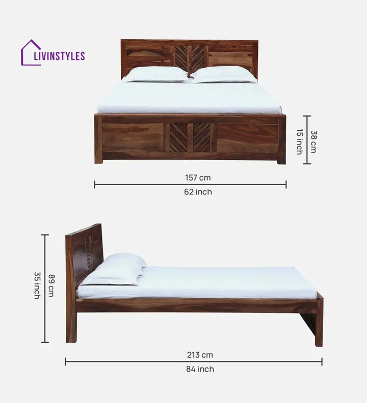 Elista Solid Sheesham Wood Beds Bed without storage