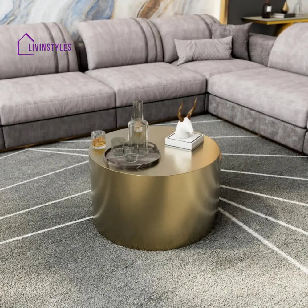 Gauri Stainless Steel Coffee Table Set of 2 for Living Room | Nesting Table