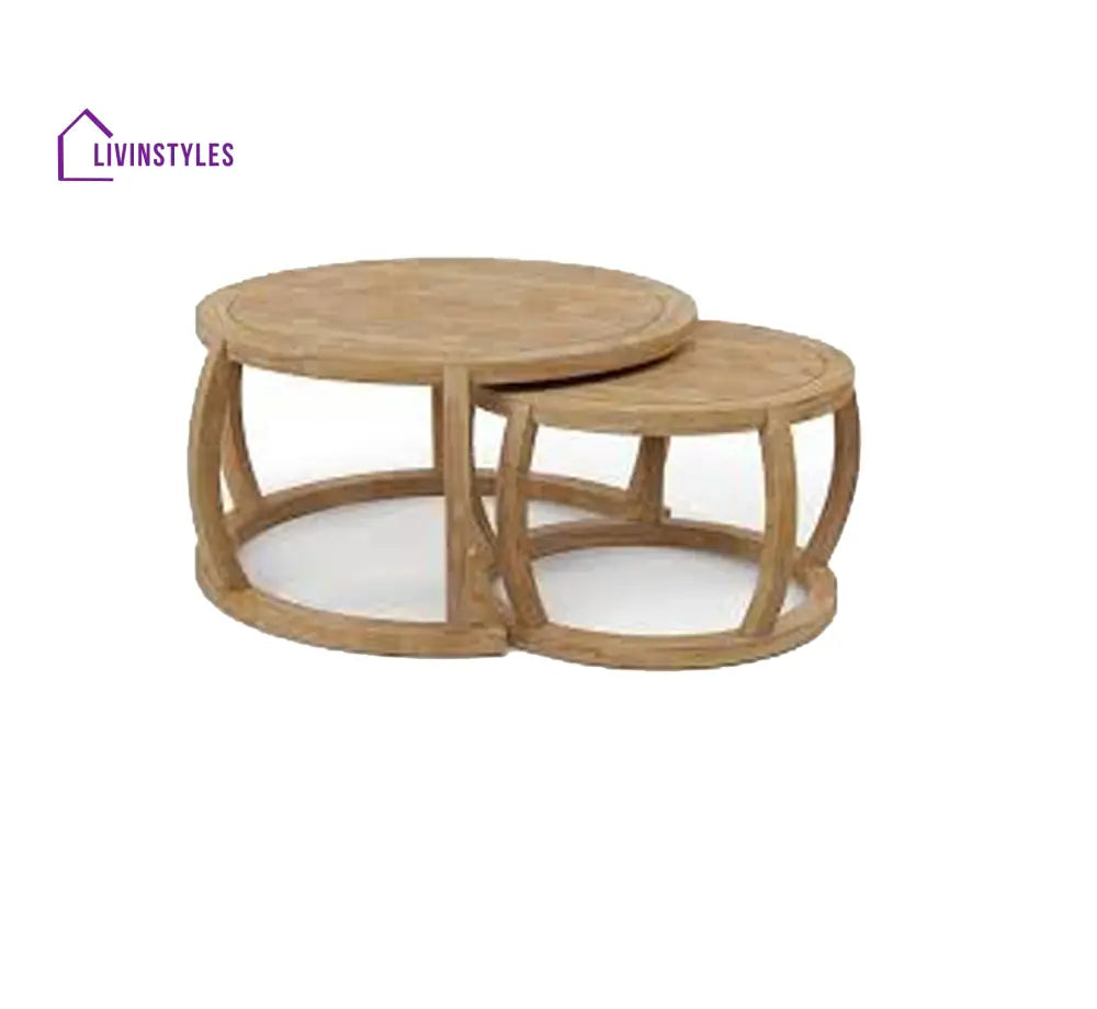 Gauri Wooden Nesting Centre Tables | Wooden Coffee Table for Living Room Coffee Table