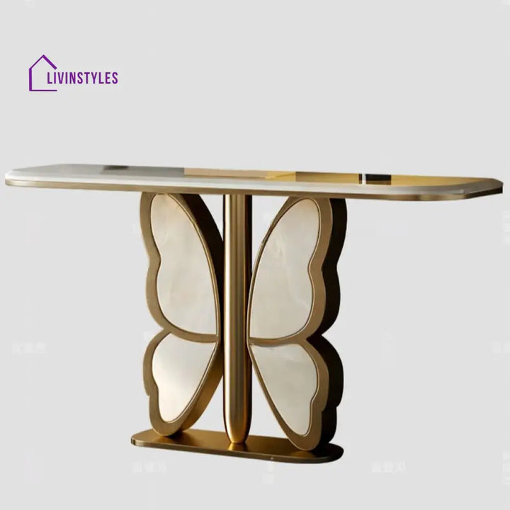 Gaurin Stainless Steel Living Room Console Table