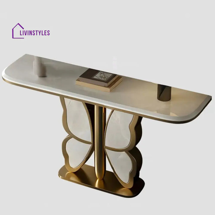 Gaurin Stainless Steel Living Room Console Table