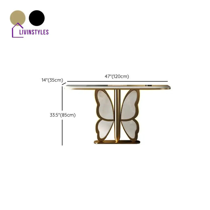 Gaurin Stainless Steel Living Room Console Table