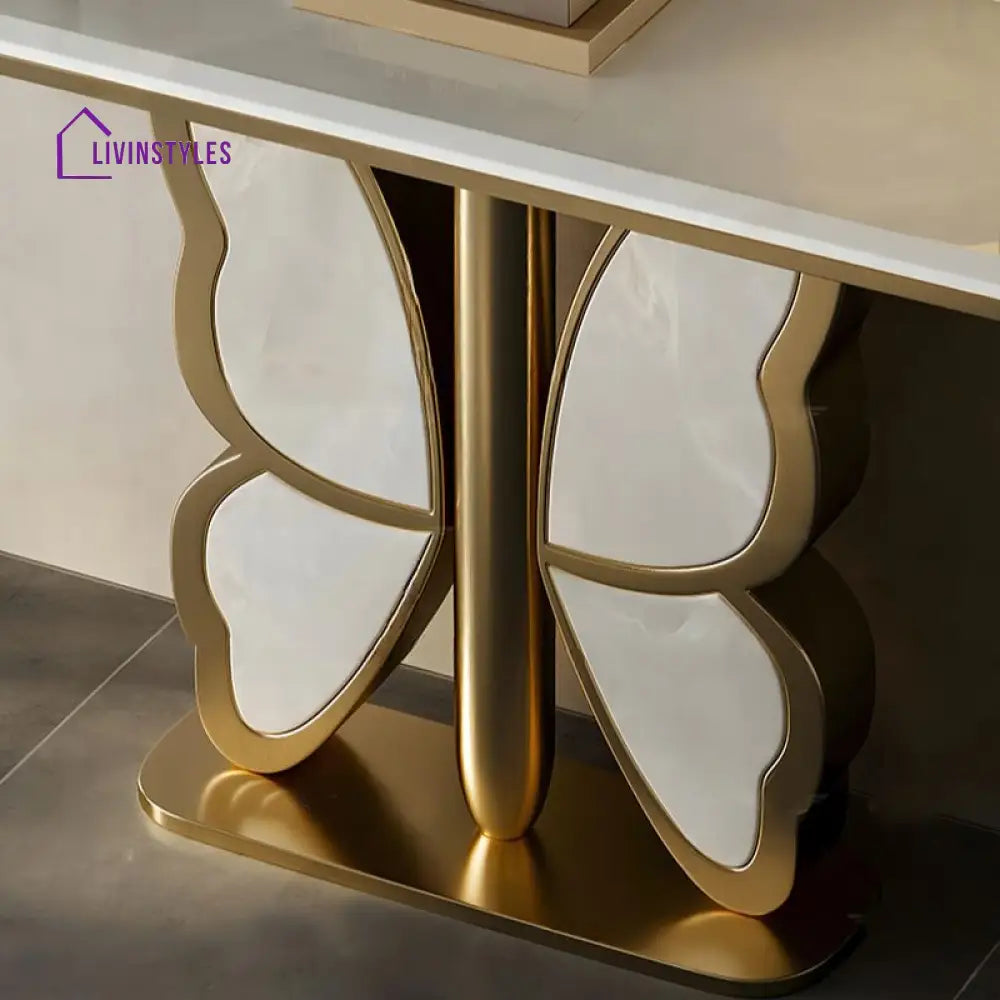 Gaurin Stainless Steel Living Room Console Table