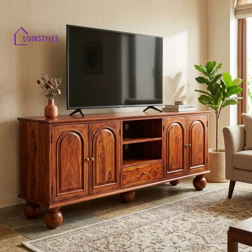 Gautham Solid Sheesham Wood Tv Unit for Living Room | Tv Cabinet | Tv Console