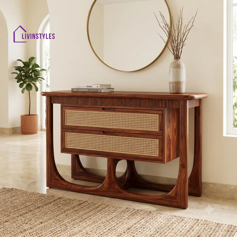 Gautier Premium Wooden Console Table for Living Room | Entryway Table
