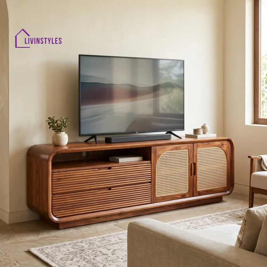 Gautier Solid Sheesham Wood Tv Unit for Living Room | Tv Cabinet | Tv Console Unit