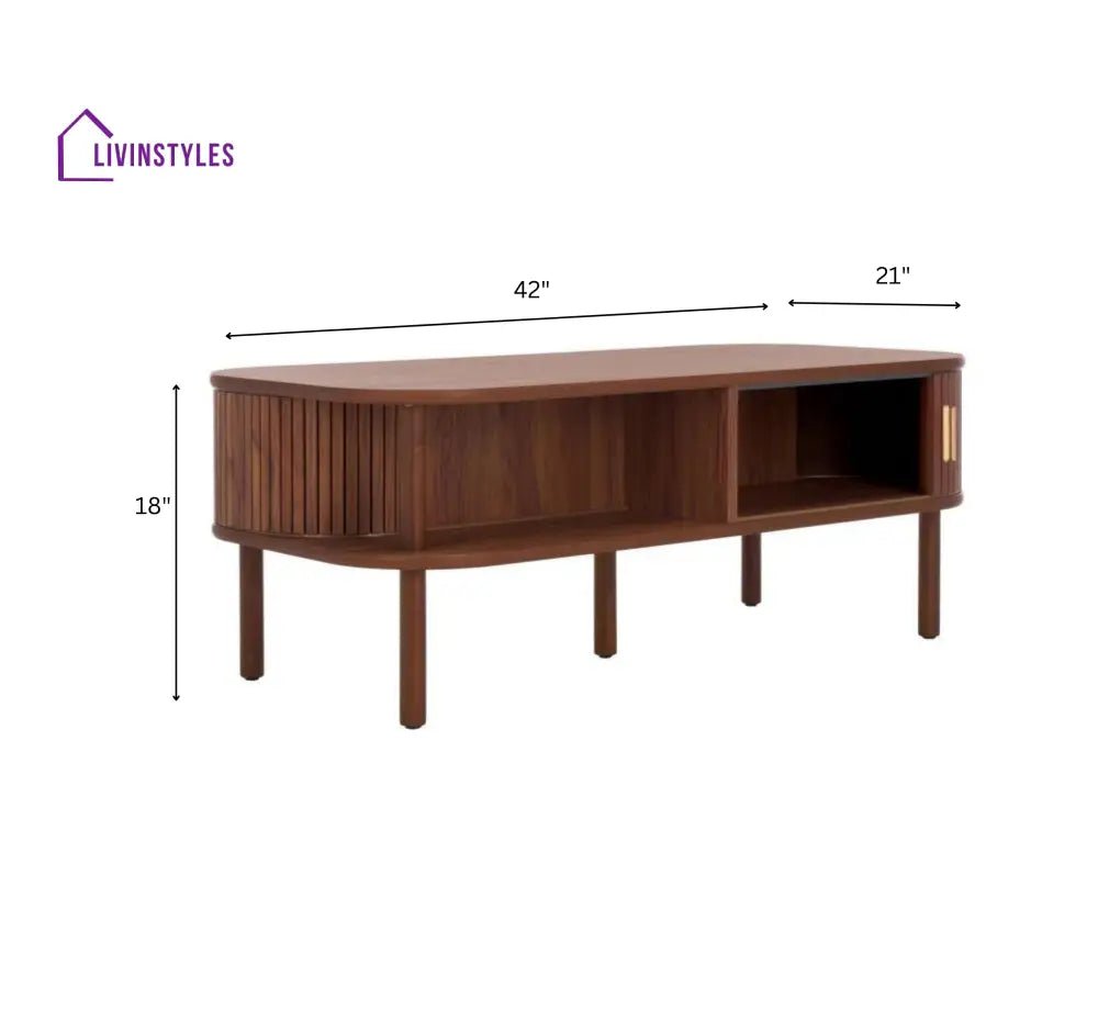 Gavriil Wooden Storage Centre Table | Wooden Coffee Table for Living Room Centre Tables