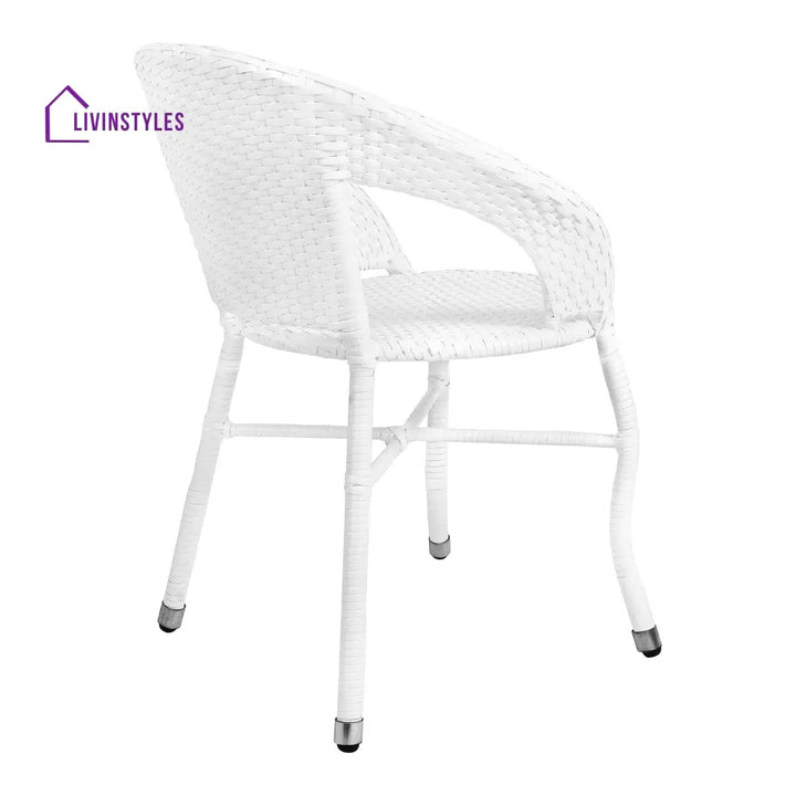 Gaya Outdoor Patio Seating Set 2 Chairs Set (White) - Coffee Table Sets