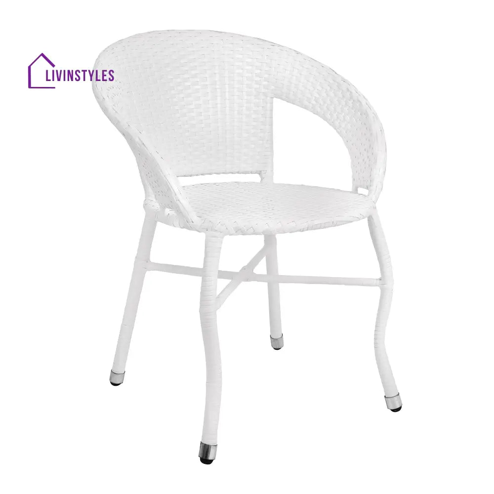 Gaya Outdoor Patio Seating Set 2 Chairs Set (White) - Coffee Table Sets