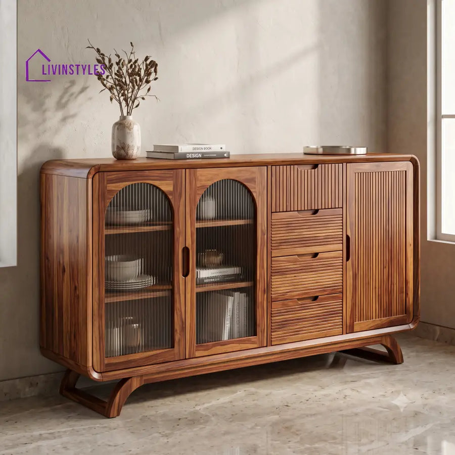 Gayathri Premium Sheesham Wood Sideboard and Cabinet for Living Room