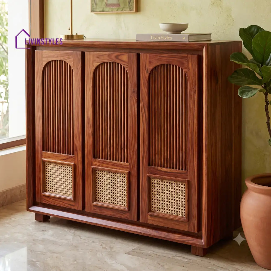 Gayathri Sheesham Wood Shoe Rack | Wooden Shoe Cabinet