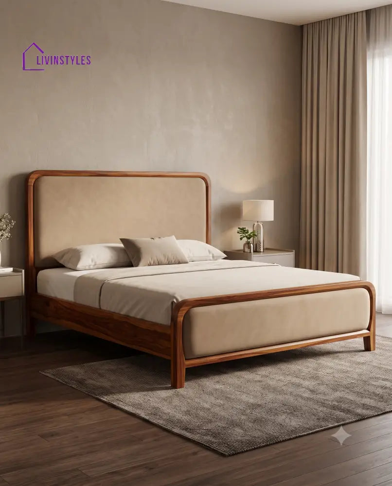 Gayathri Wooden Bed | Solid Wood Double Bed | Wooden King size bed & Wooden Queen size bed