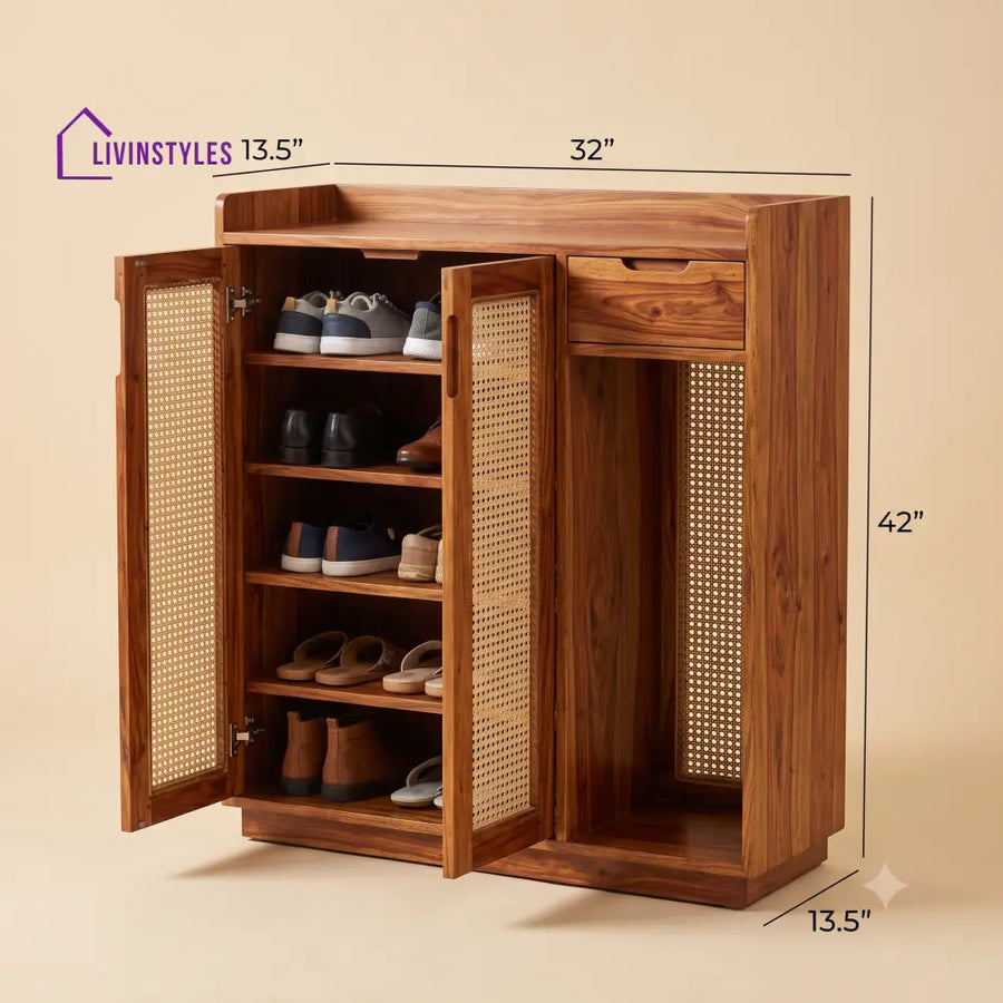 Gayathri Wooden Shoe Rack for Home | Shoe Cabinet