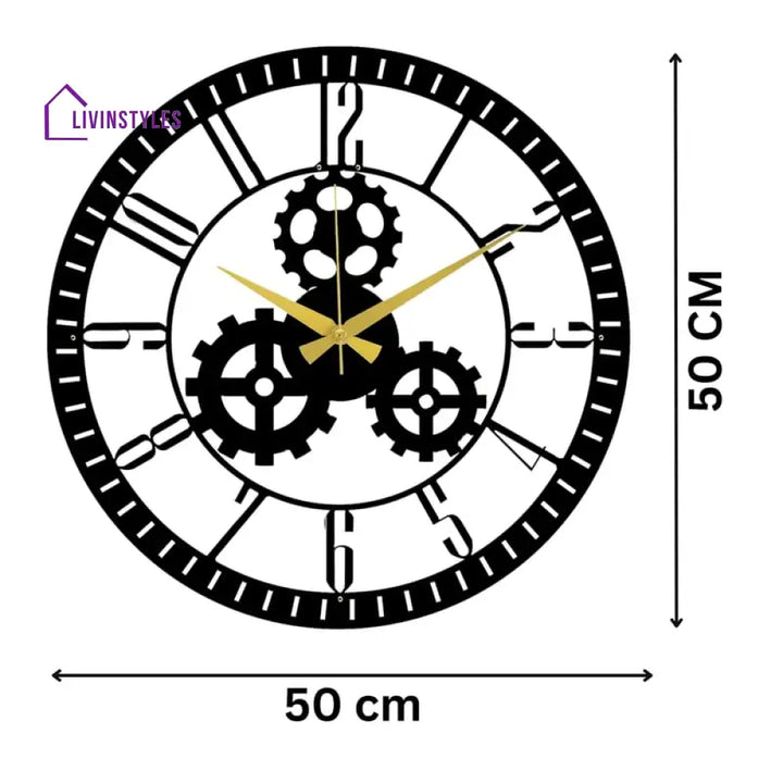 Gear Metal wall clock