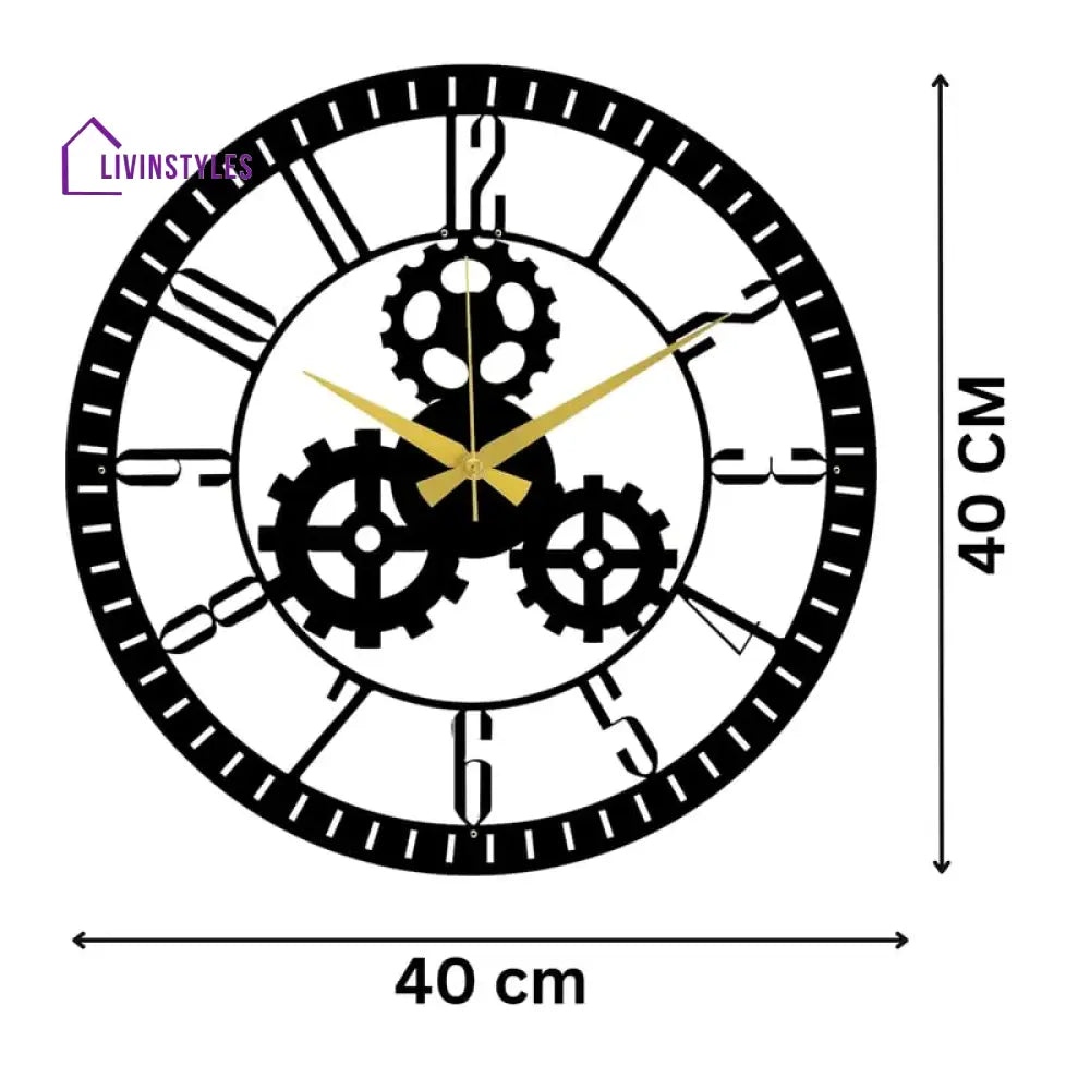 Gear Metal wall clock
