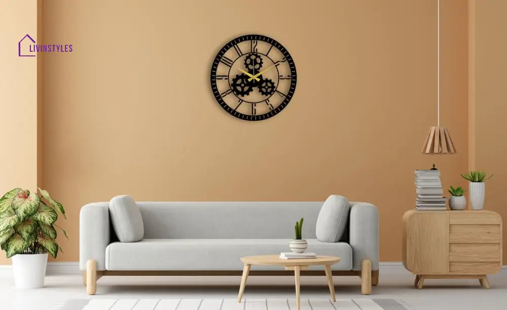 Gear Metal wall clock