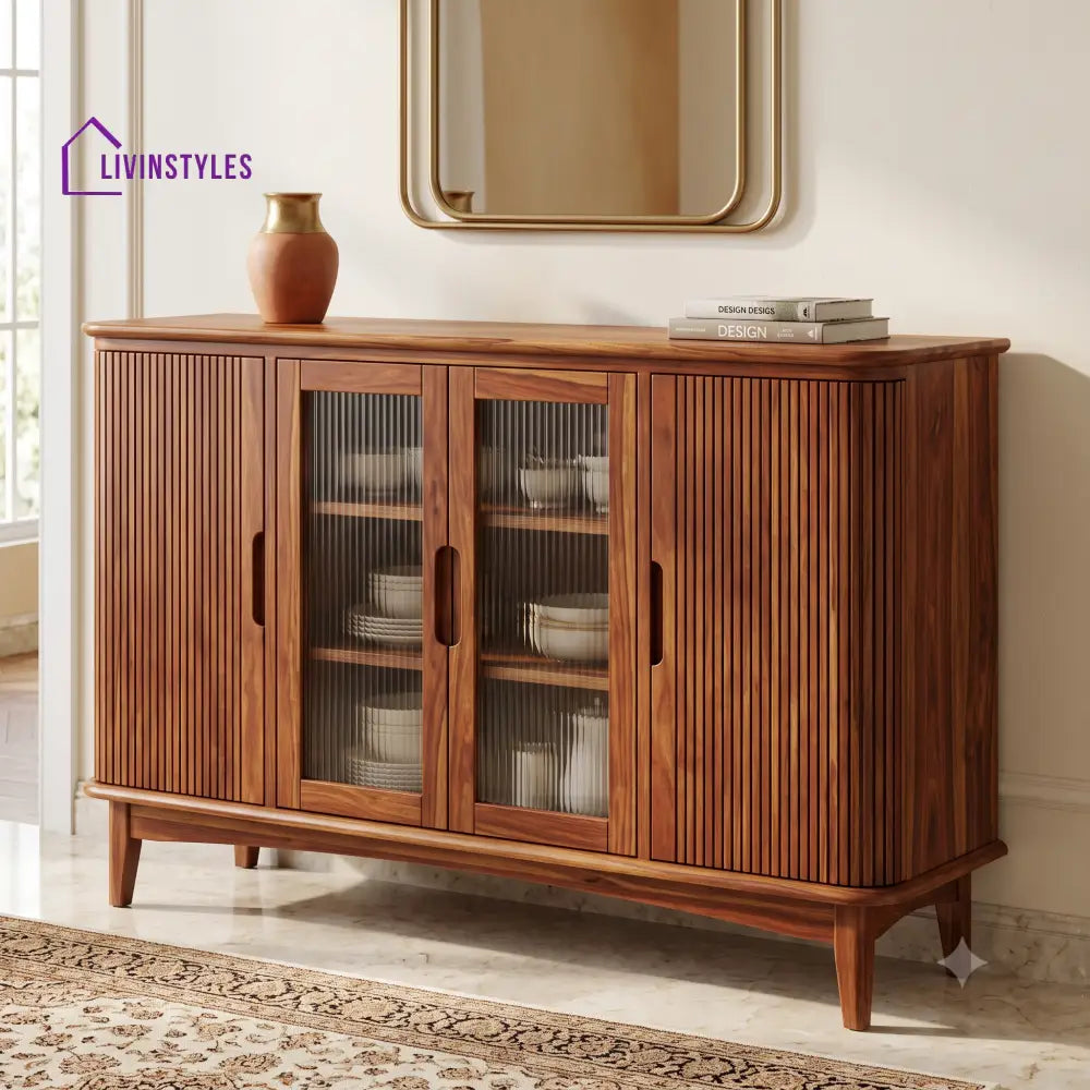 Geetha Premium Sheesham Wood Sideboard and Cabinet for Living Room