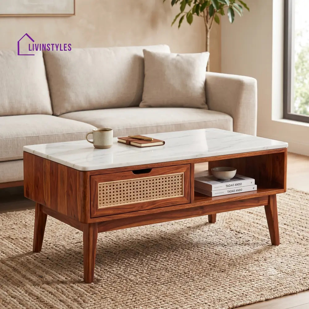 Geetha Premium Solid Wood Coffee Table for Living Room Online