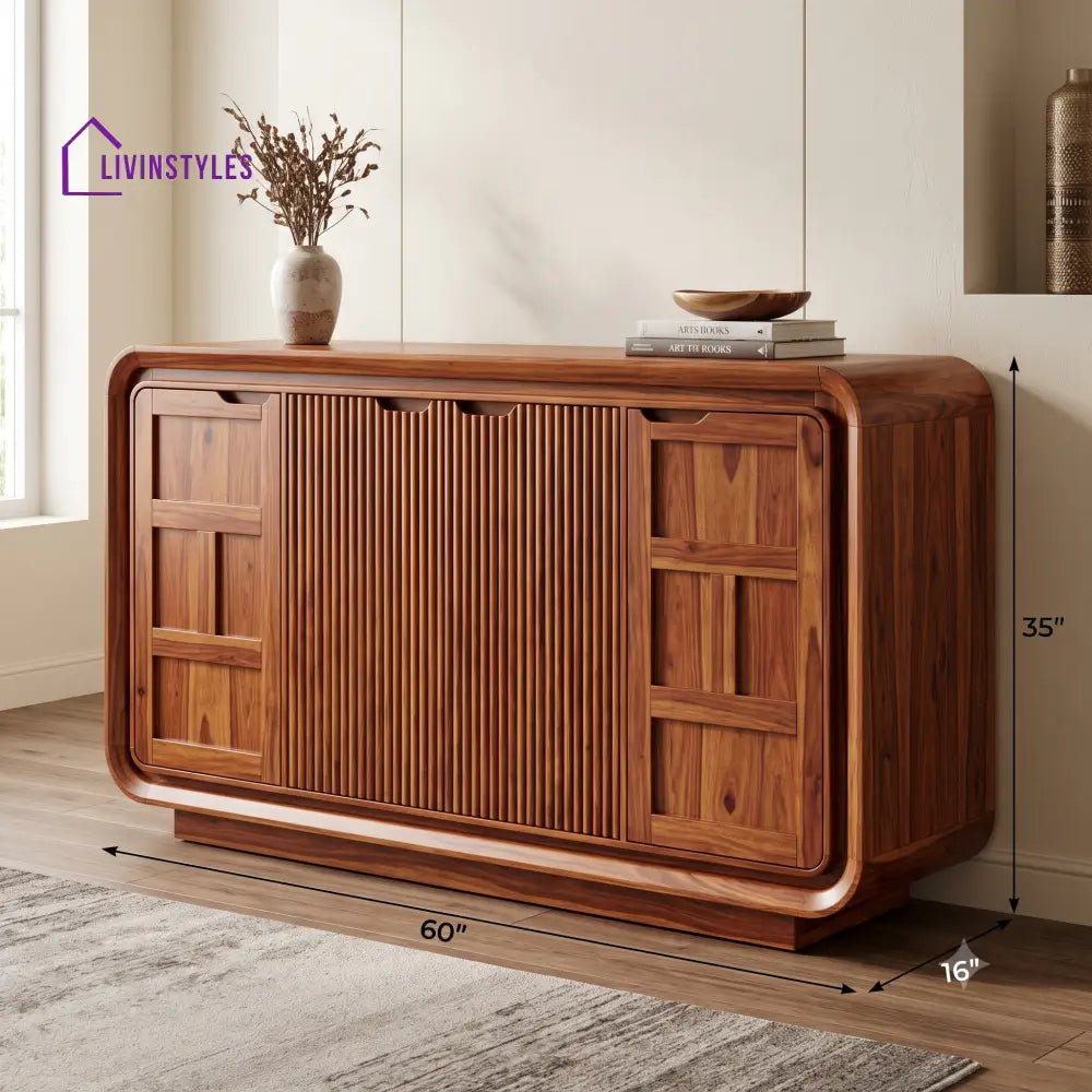 Geetha Premium Wooden Sideboard and Cabinet for Living Room