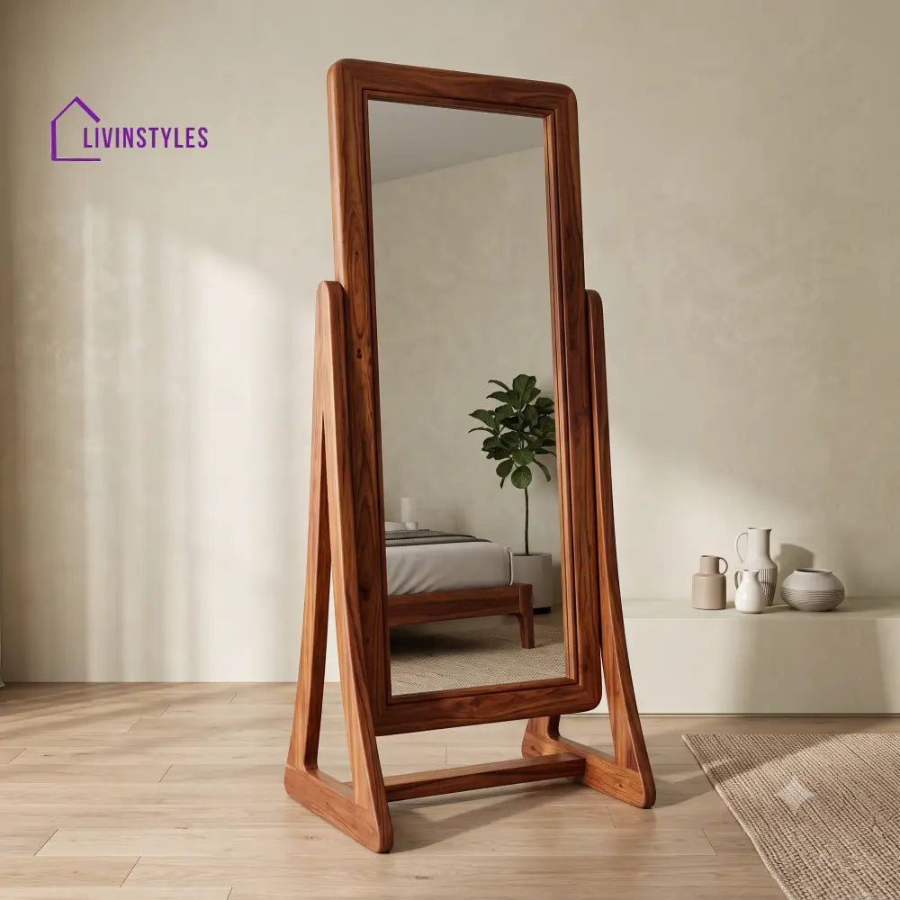 Geetha Wooden Full Length Mirror for Bedroom & Living Room
