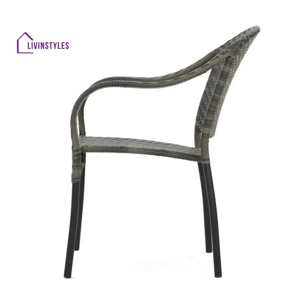 Gelli Outdoor Garden Patio Dining Set 4 Chairs and 1 Table (Gray) - Dining sets