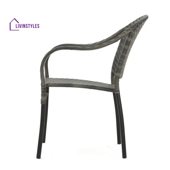 Gelli Outdoor Garden Patio Dining Set 4 Chairs and 1 Table (Gray) - Dining sets