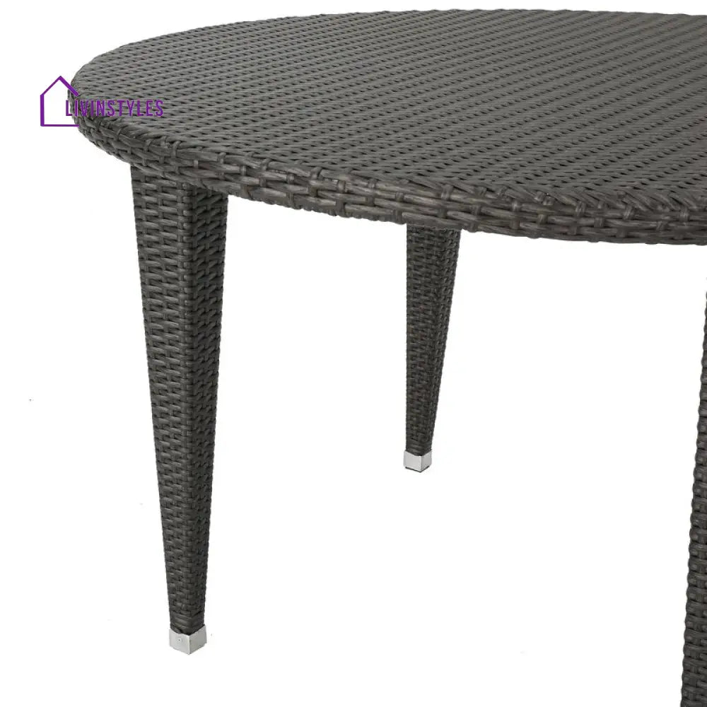 Gelli Outdoor Garden Patio Dining Set 4 Chairs and 1 Table (Gray) - Dining sets