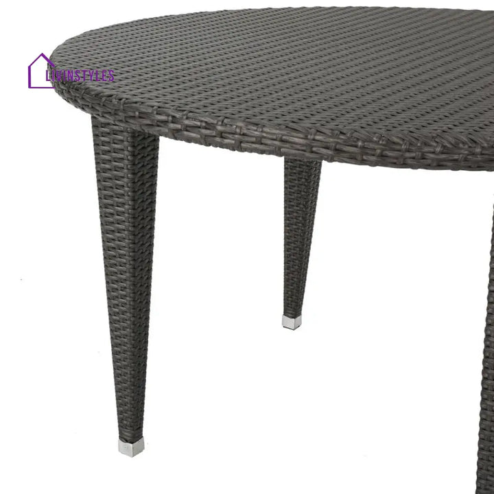 Gelli Outdoor Garden Patio Dining Set 4 Chairs and 1 Table (Gray) - Dining sets