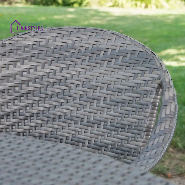 Gelli Outdoor Garden Patio Dining Set 4 Chairs and 1 Table (Gray) - Dining sets