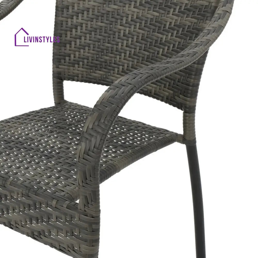 Gelli Outdoor Garden Patio Dining Set 4 Chairs and 1 Table (Gray) - Dining sets