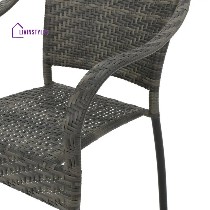 Gelli Outdoor Garden Patio Dining Set 4 Chairs and 1 Table (Gray) - Dining sets