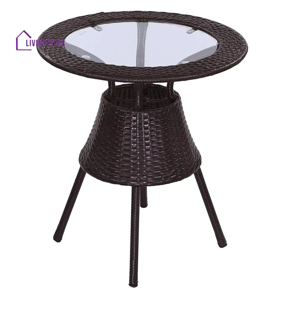 Gem Outdoor Patio Seating Set 2 Chairs and 1 Table Set (Brown) - Coffee Table Sets