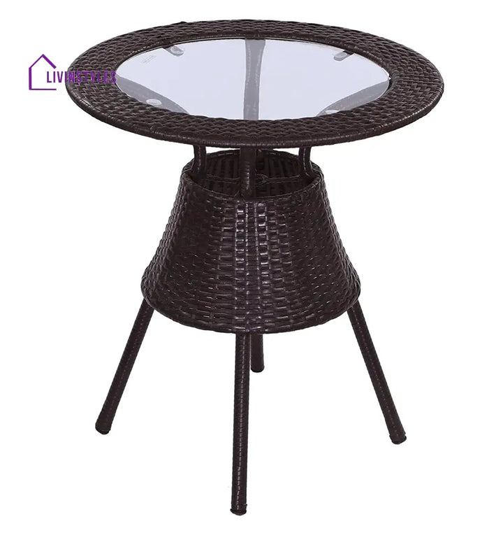 Gem Outdoor Patio Seating Set 2 Chairs and 1 Table Set (Brown) - Coffee Table Sets