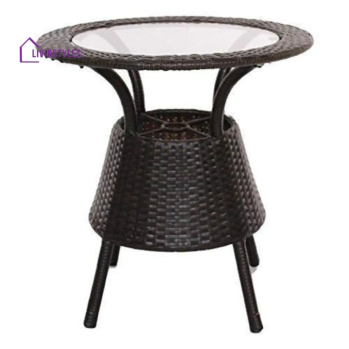 Gem Outdoor Patio Seating Set 2 Chairs and 1 Table Set (Brown) - Coffee Table Sets