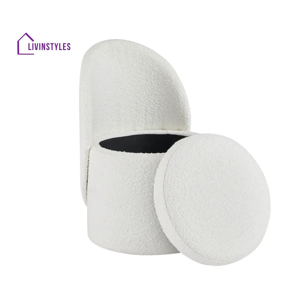 Genaro Boucle Dressing Table Storage Stool Stools