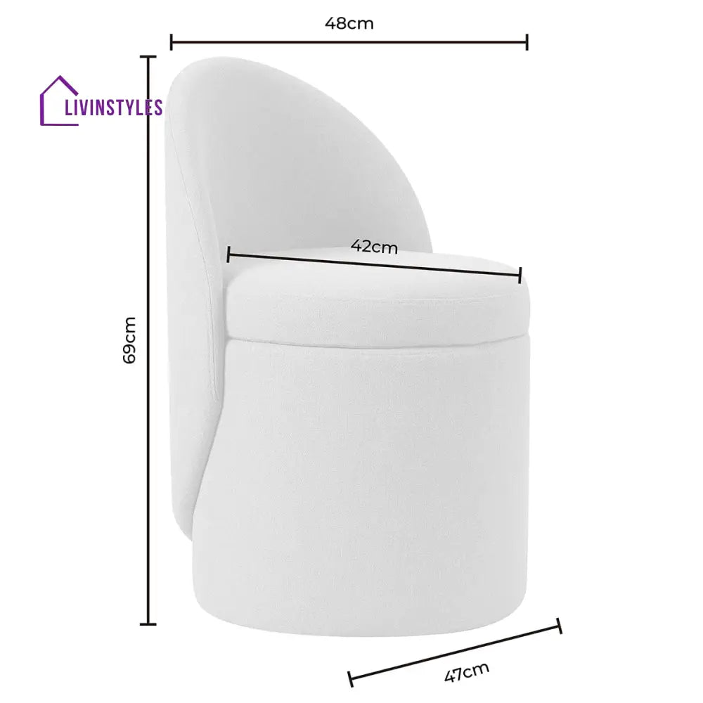 Genaro Boucle Dressing Table Storage Stool Stools