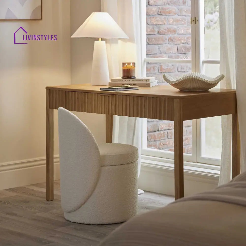 Genaro Boucle Dressing Table Storage Stool Stools