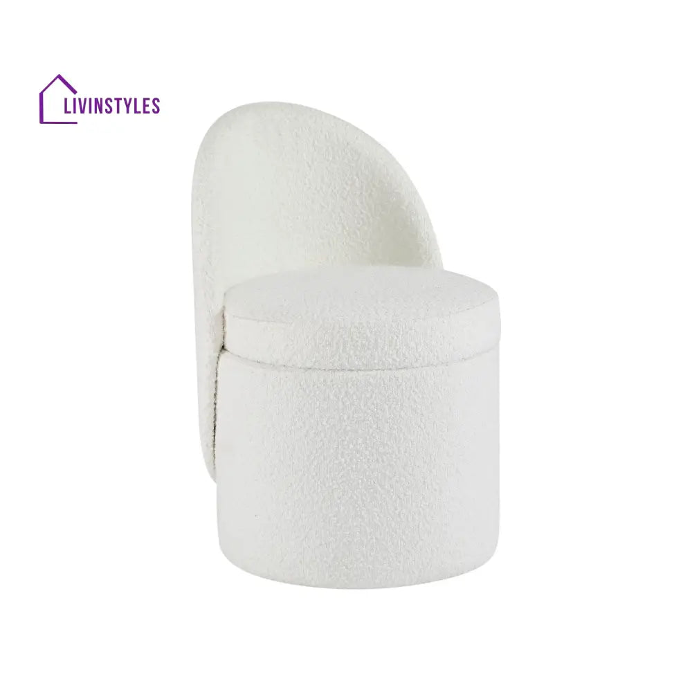Genaro Boucle Dressing Table Storage Stool Stools