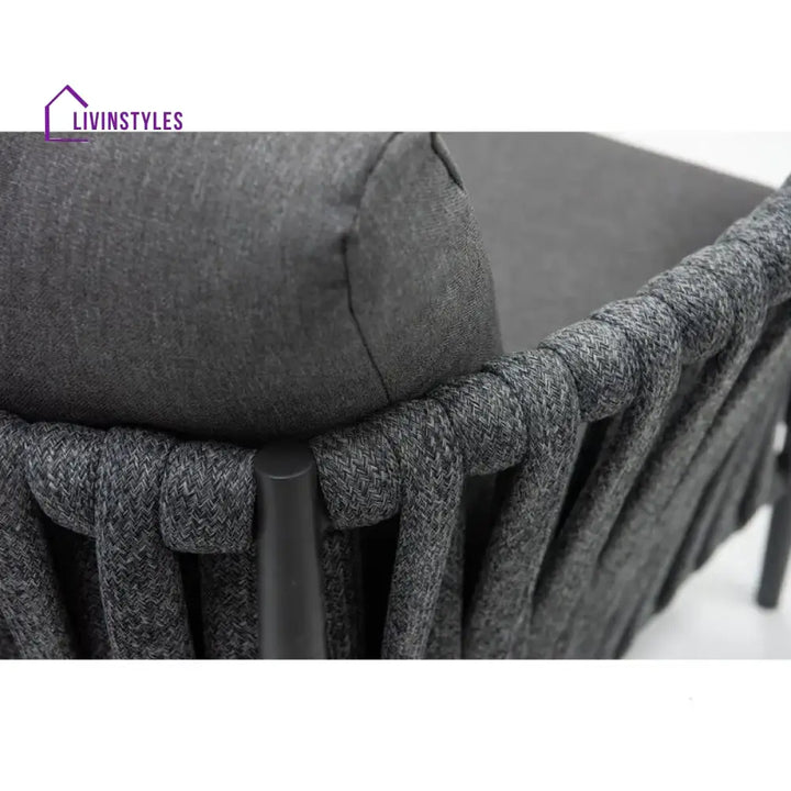 Gene Outdoor Garden Balcony Sofa Set 2 Single seater Set (Dark Grey) - Sofa Sets