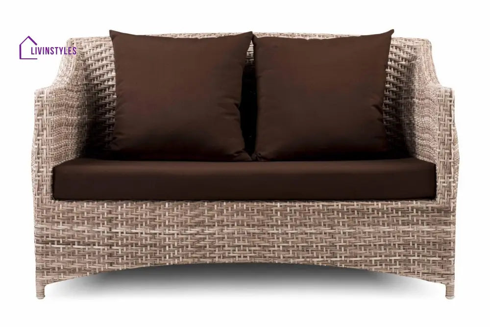 Gerardo Outdoor Sofa Set 2 Seater 2 Single seater 1 Center table (Seashell) - Sofa Sets