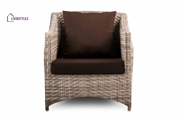 Gerardo Outdoor Sofa Set 2 Seater 2 Single seater 1 Center table (Seashell) - Sofa Sets
